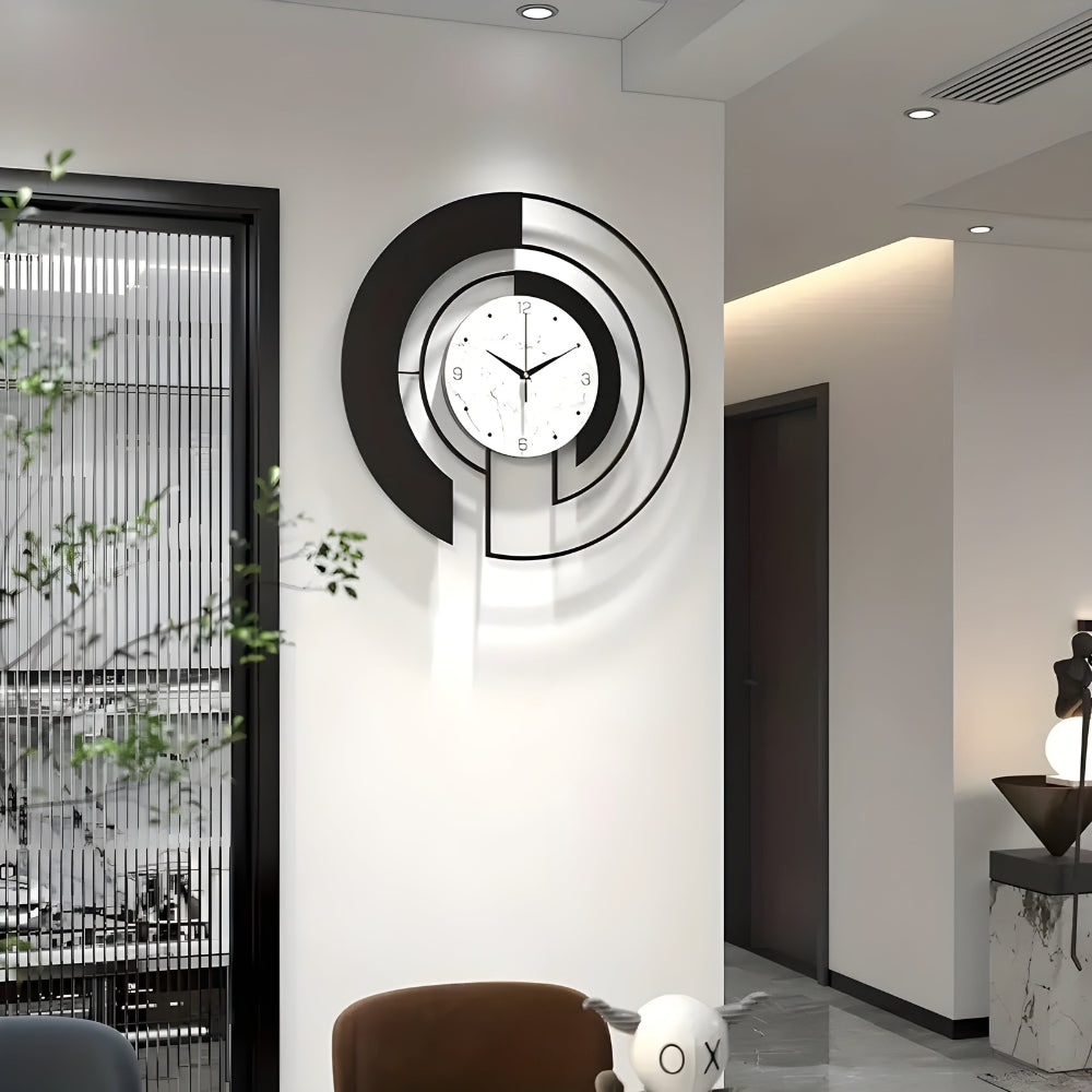 Stornfield Silent Geometric Wall Clock with Peaceful Movement for Quiet Spaces