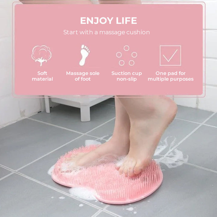 Shower Foot & Back Scrubber, Anti-Skid Bathroom Silicone Massage Pad | Stornfield