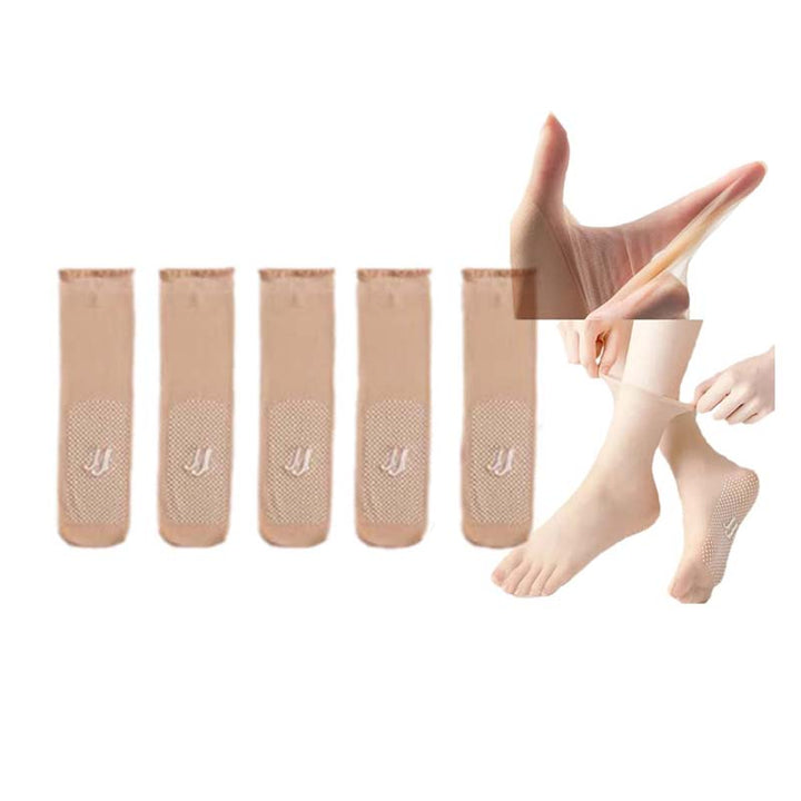 Spring Summer Invisible Non-Slip Crystal Silk Socks | Stornfield