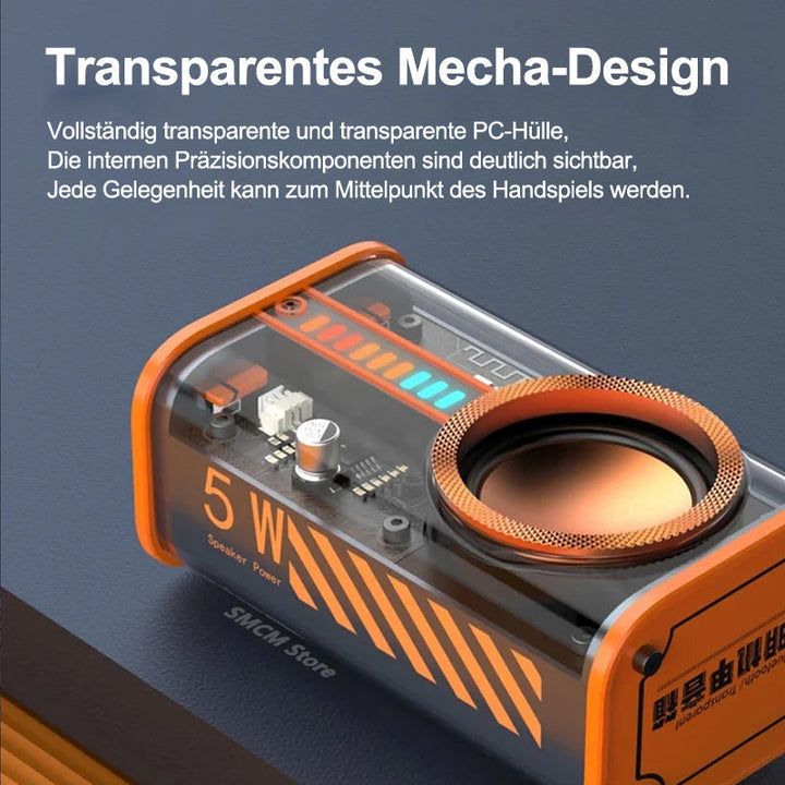 Transparent wireless Mecha Bluetooth speaker | Stornfield
