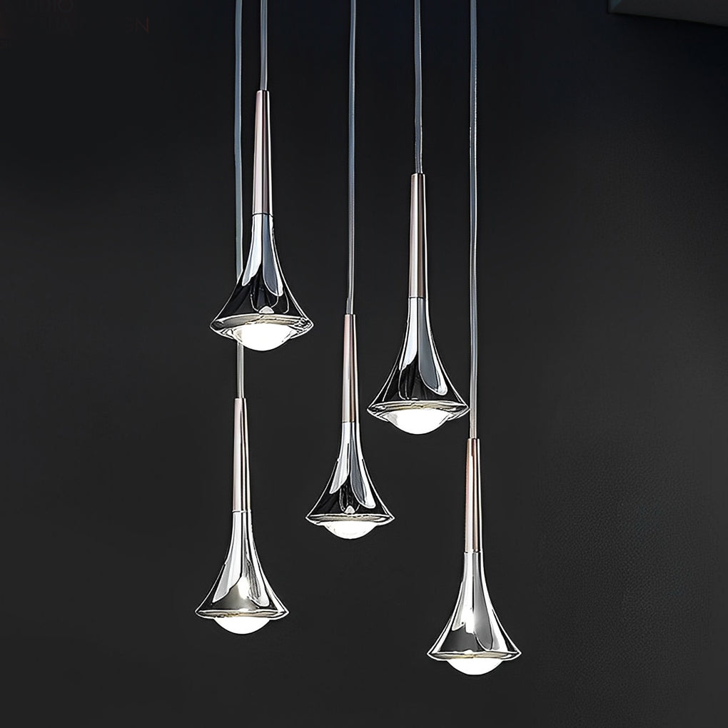 Stornfield | LumiDrop Nordic Design Pendant Lights | Droplet Shape | Elegant LED Light for Dining Room & Living Room | In Black, Gold & Chrome
