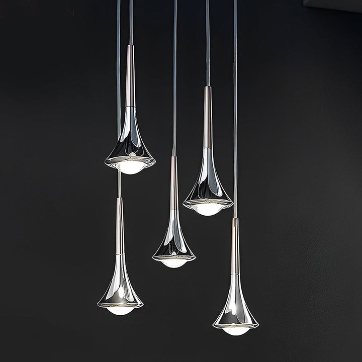 Stornfield | LumiDrop Nordic Design Pendant Lights | Droplet Shape | Elegant LED Light for Dining Room & Living Room | In Black, Gold & Chrome