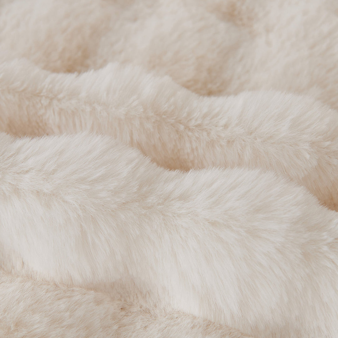 Luxe Ripple Faux Fur Sofa Cover - Modern, Stylish & Durable Sofa Protection | Stornfield