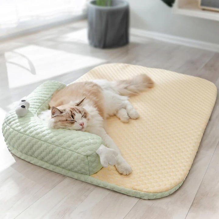 Cooling Pet Bed with Neck Guard Breathable Supportive Washable | Stornfield
