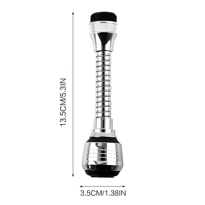 AquaFlex Steel – Stainless Steel Faucet Extension with 360° Rotation & Water Saving Function Stornfield