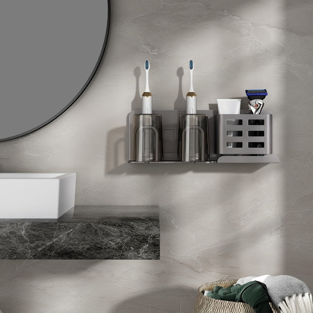 Stornfield | BristleHub Wall-Mounted Electric Toothbrush Holder – Aluminium Bathroom Organiser with Drainage Holes