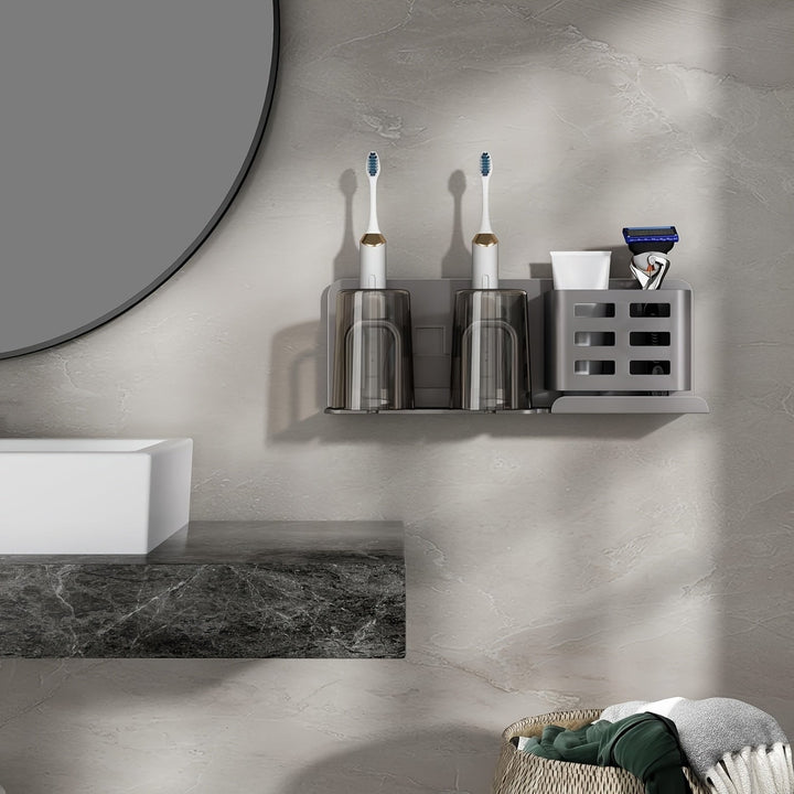 Stornfield | BristleHub Wall-Mounted Electric Toothbrush Holder – Aluminium Bathroom Organiser with Drainage Holes