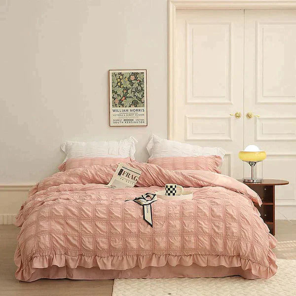 Icy Seersucker Summer Cool Quilt Lace 4-piece Set | Stornfield
