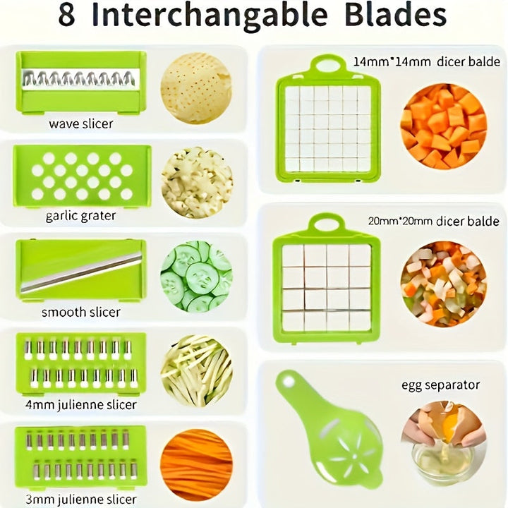 Multifunctional Vegetable Cutter 16-in-1 with Catch Container | Stornfield
