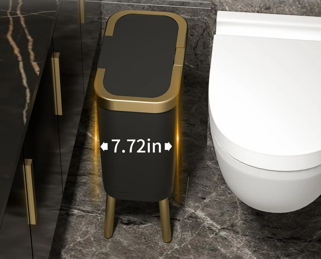 GoldenSlim Modern Trash Can with Lid Stornfield