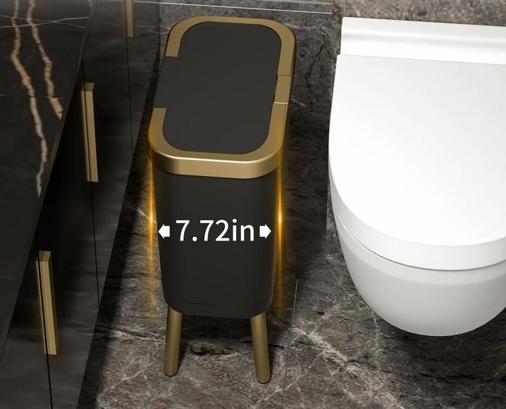 GoldenSlim Modern Trash Can with Lid Stornfield