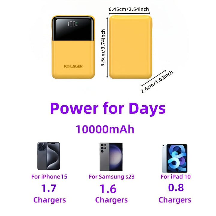Powerbank 10000mAh Mini with Display | Stornfield