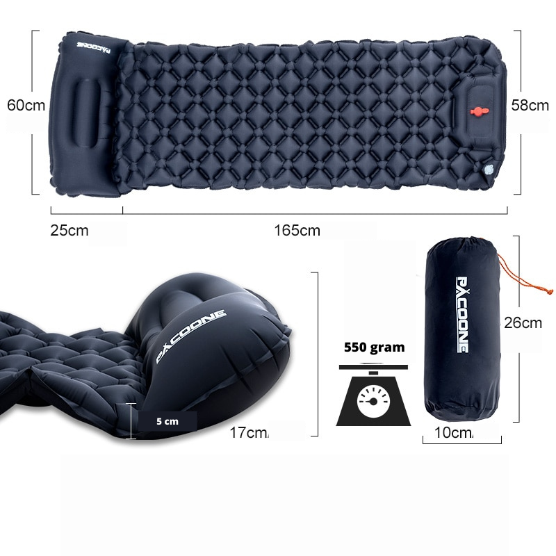 Compact sleeping mat with integrated pillow | Stornfield