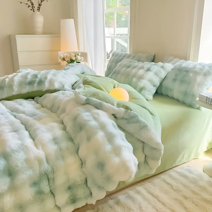 Cozy Plush Bedding Set – Warm and Soft for Autumn & Winter | ReversiStornfielde Design in Rabbit Fur & Milk Velvet | Stornfield