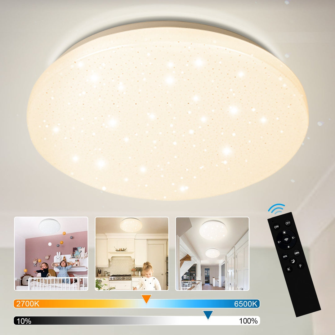 24W LED Ceiling Light Dimmable with Starry Sky Effect | Stornfield
