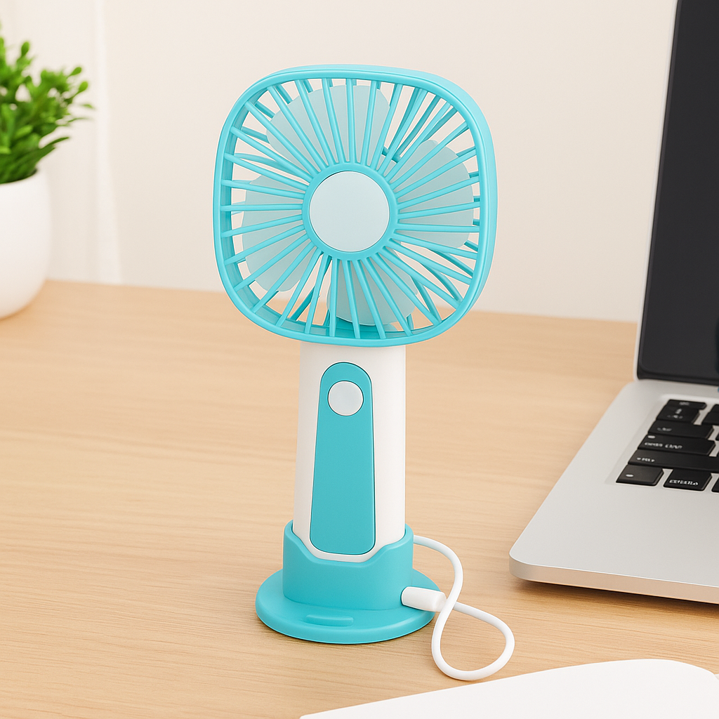 Mini Handheld Fan – 3-Speed USB Rechargeable | Stornfield