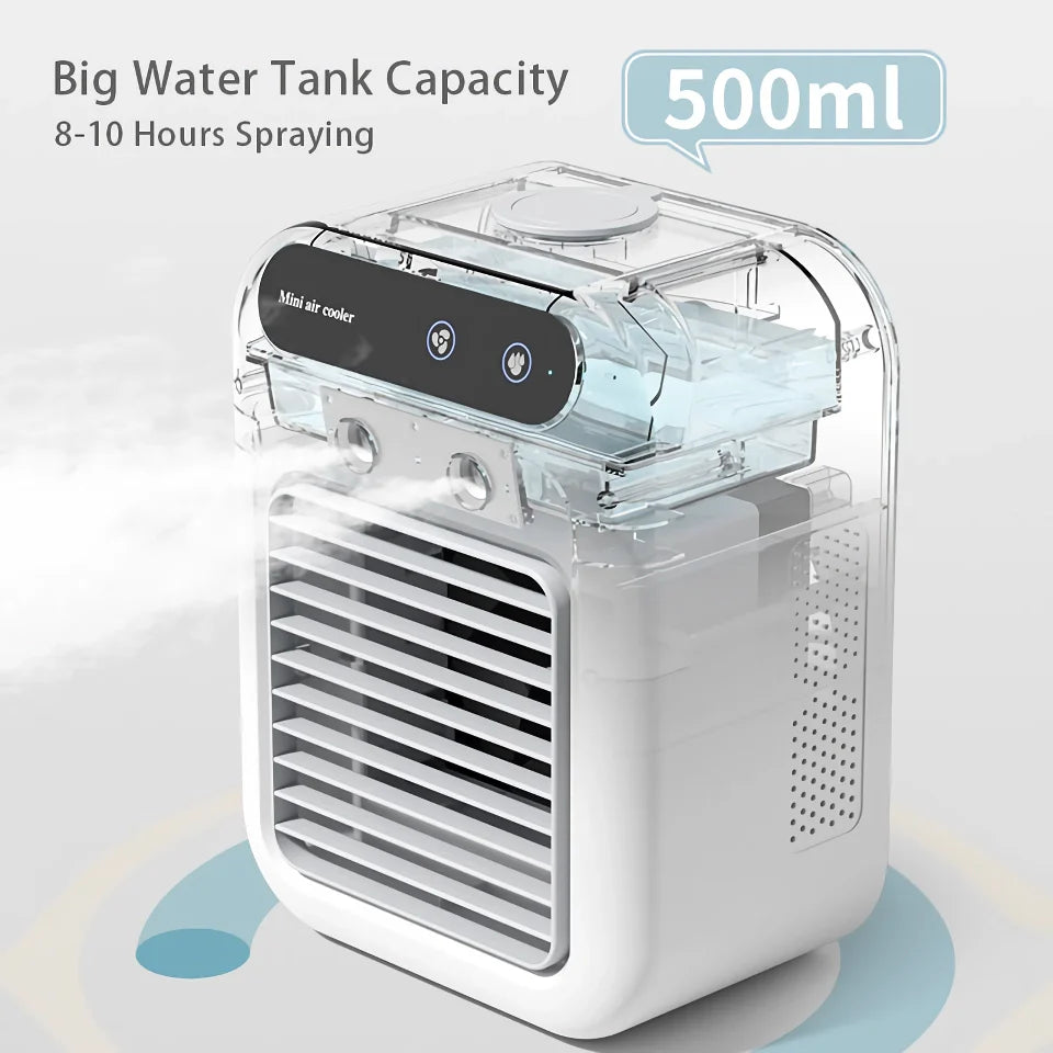 Portable Mini USB Air Cooling Fan with Rechargeable Humidifier | Stornfield
