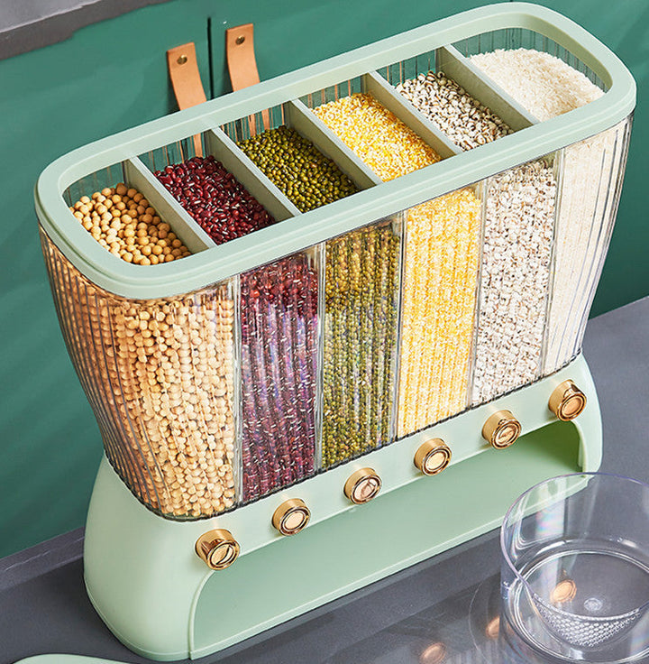 Kitchen grain storage container with compartments | Stornfield