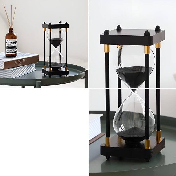 Free 60-minute hourglass – Creative Decorative Retro Design in Stornfieldack | Metal Frame with Scratch-Resistant Base | Stornfield