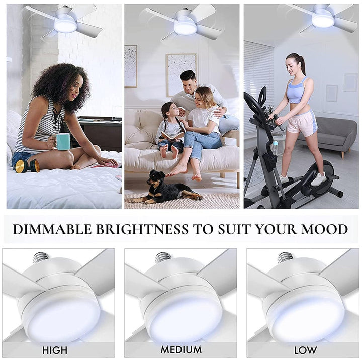 2-in-1 LED Ceiling Fan Light with Remote Control, E27/B22 Base | Stornfield