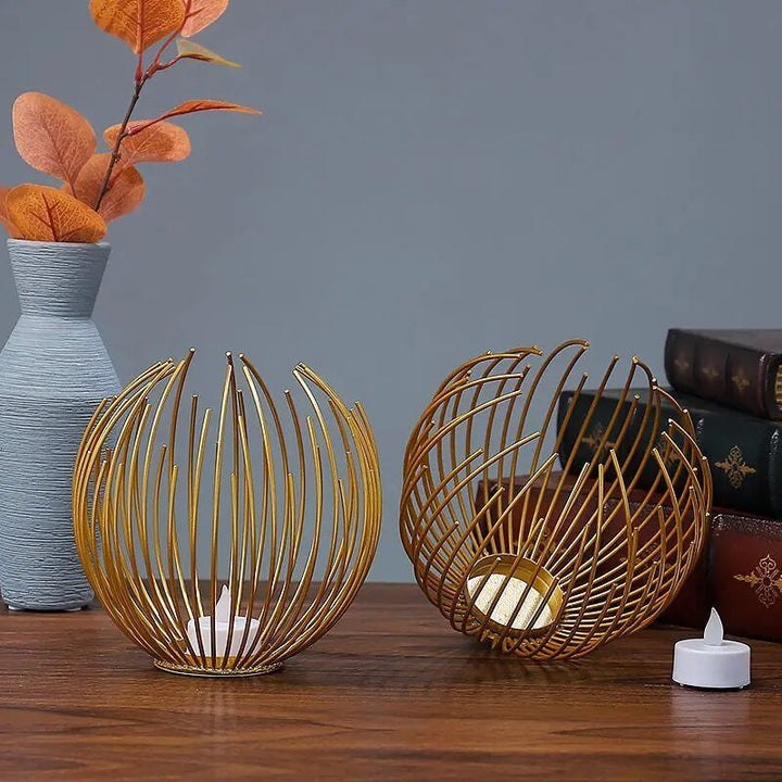 OrbGlo - Metallic Elegance - Ball Tea Light Holder - Chic Atmosphere | Stornfield
