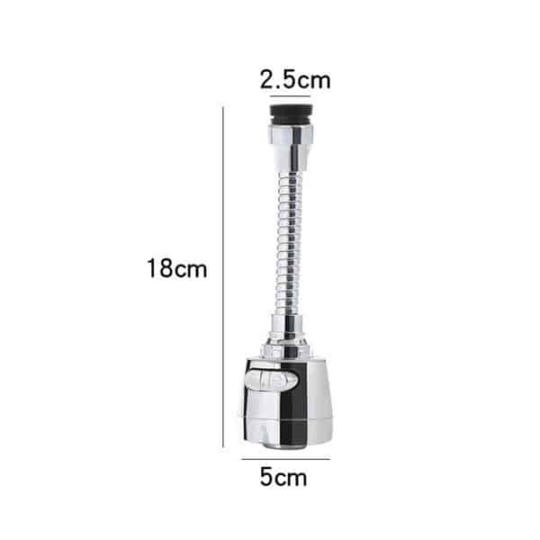Water-saving attachment made of stainless steel, 360-degree movable and extendable | Stornfield