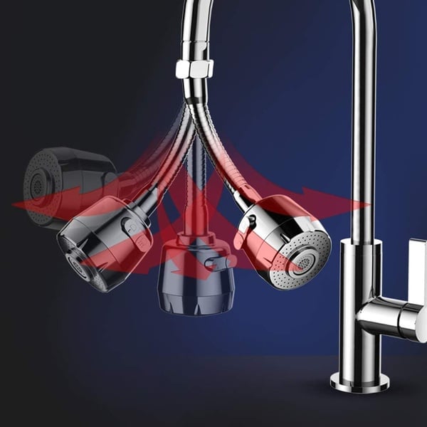 Water-saving attachment made of stainless steel, 360-degree movable and extendable | Stornfield
