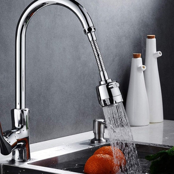Water-saving attachment made of stainless steel, 360-degree movable and extendable | Stornfield