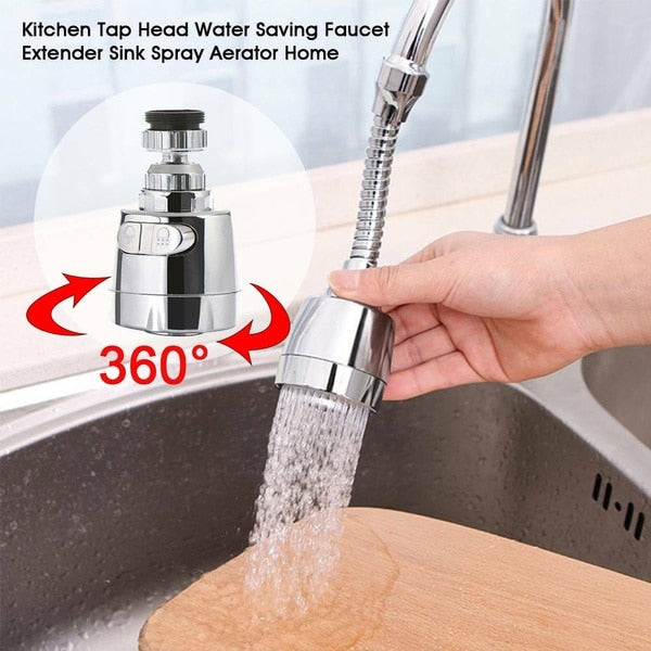Water-saving attachment made of stainless steel, 360-degree movable and extendable | Stornfield