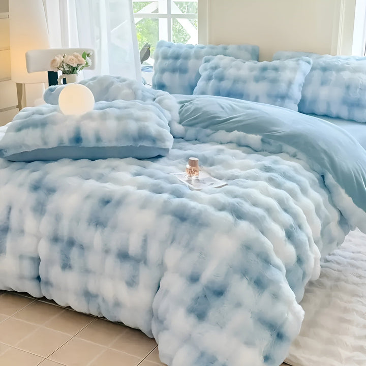 Cozy Plush Bedding Set – Warm and Soft for Autumn & Winter | ReversiStornfielde Design in Rabbit Fur & Milk Velvet | Stornfield