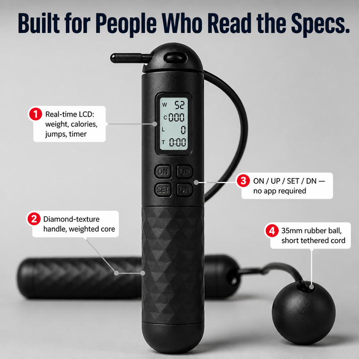 PulseRope Wireless Jump Rope with LCD Display | Stornfield
