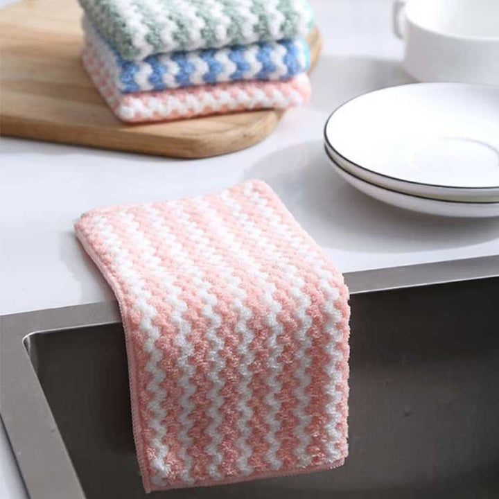 5pcs Kitchen Dishwashing Cloth Water Absorbent Cleaning Cloth | Stornfield
