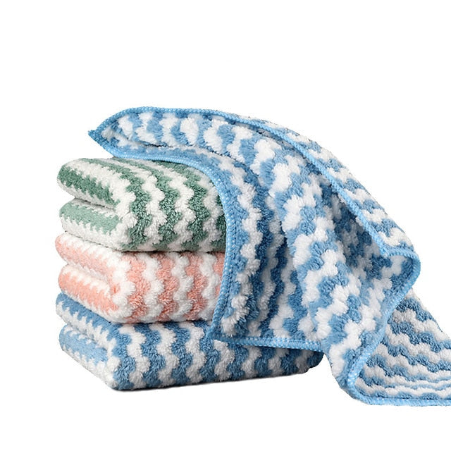 5pcs Kitchen Dishwashing Cloth Water Absorbent Cleaning Cloth | Stornfield