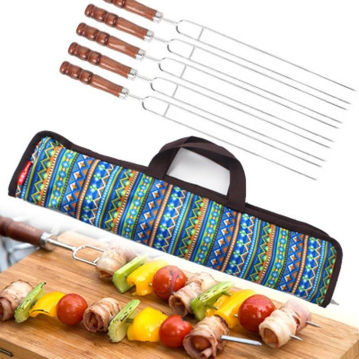 5pcs Roasting Forks With Bag Extendable Campfire Skewers | Stornfield