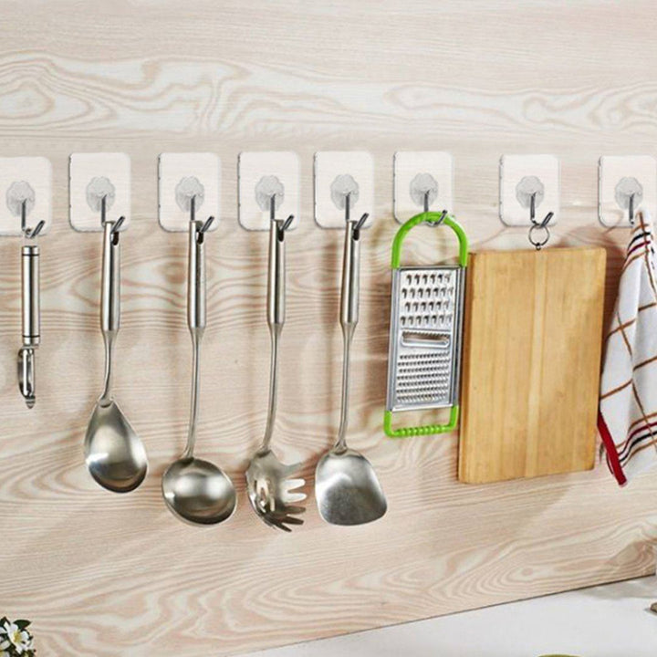 5Pcs/pack Transparent Strong Self Adhesive Waterproof Wall Hook | Stornfield