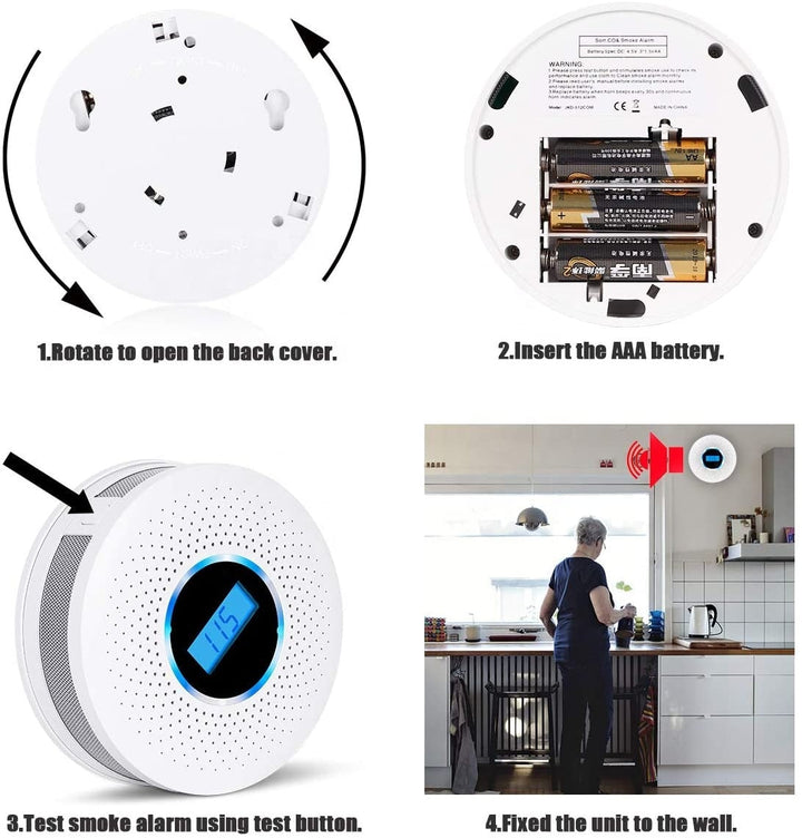 CombiVeilig Smoke and Carbon Monoxide Detector with Long-lasting Battery | Stornfield