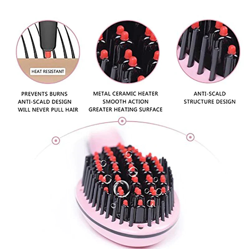 Brosse lissante chauffante avec affichage de la température Stornfield