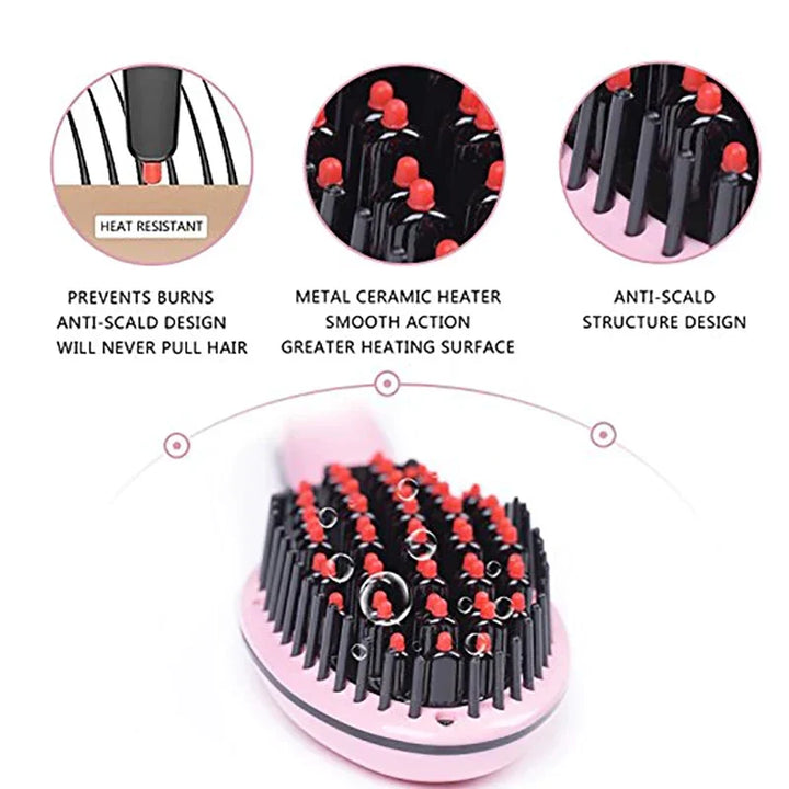 Brosse lissante chauffante avec affichage de la température Stornfield