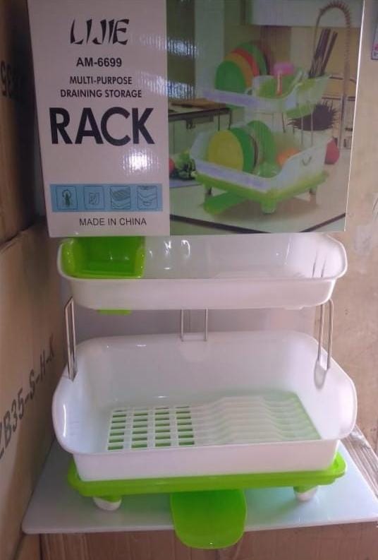 2-Tier Dish Drying Storage Drain Rack Stornfield