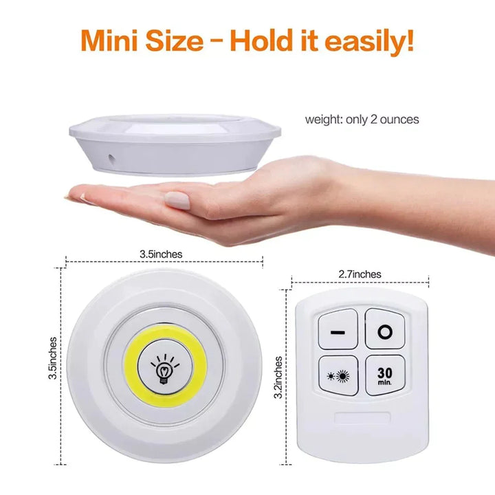 3 Pcs Wireless LED Lights Closet Lights with Remote Control Stornfield