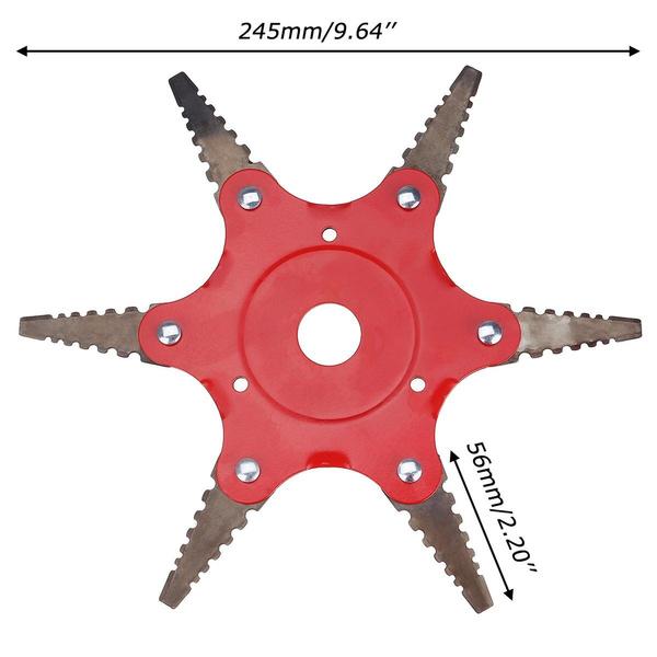 Stornfield | 6-Blade Lawn Mower Blade Metal Cutting Blades Brush Cutter Blades