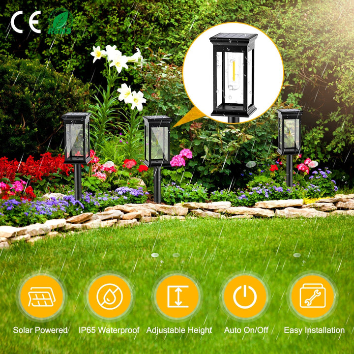 Stornfield | 6-Pack: IP65 Waterproof Solar Garden Lights Automatic On/Off