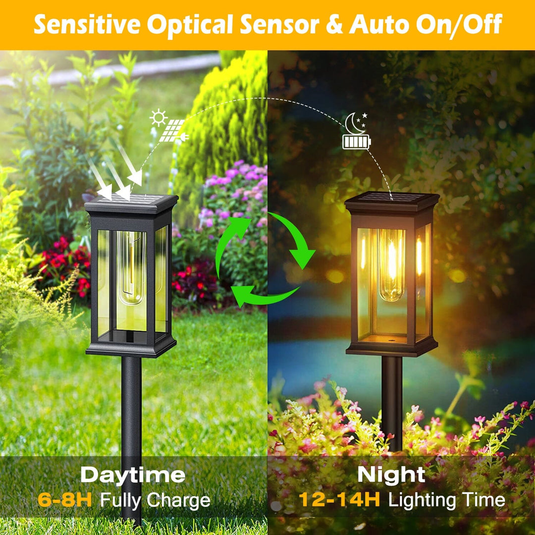 Stornfield | 6-Pack: IP65 Waterproof Solar Garden Lights Automatic On/Off