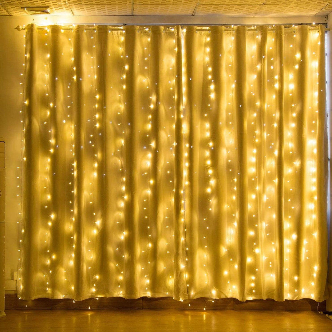 Stornfield | 600 LED 9.8 x 19.6 FT. Curtain Lights with 8 Lighting Modes and Memory Function