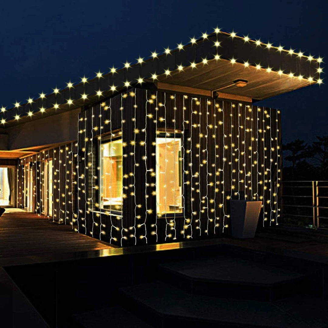 Stornfield | 600 LED 9.8 x 19.6 FT. Curtain Lights with 8 Lighting Modes and Memory Function