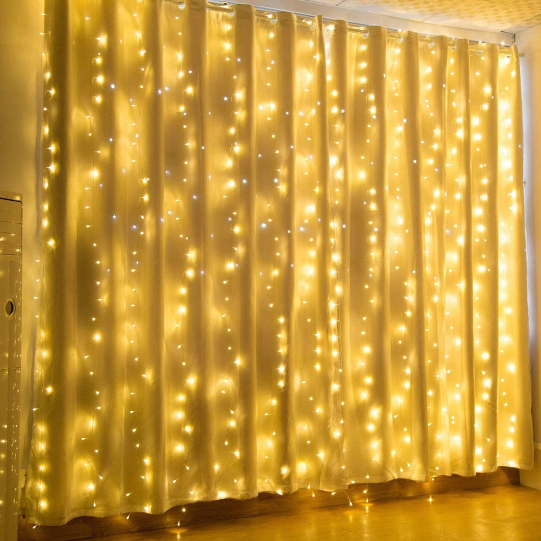 Stornfield | 600 LED 9.8 x 19.6 FT. Curtain Lights with 8 Lighting Modes and Memory Function