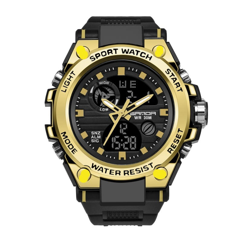Stornfield | Men's Sporty Luminous Waterproof Multifunctional Dual Display Wristwatch