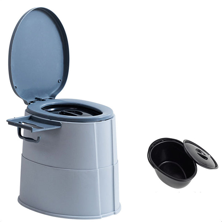 Stornfield | Modern Flush Toilet Plastic Round Floor Mounted Toilet Bowl for Bathroom