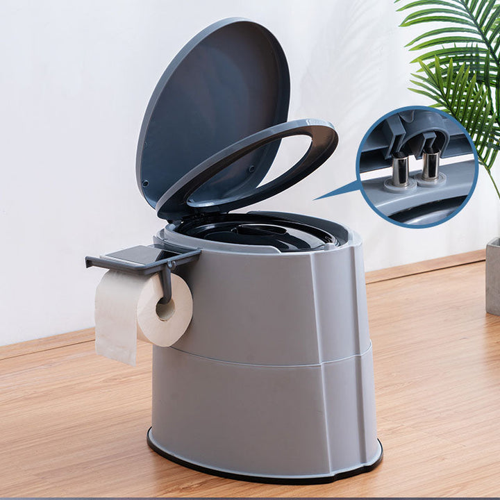 Stornfield | Modern Flush Toilet Plastic Round Floor Mounted Toilet Bowl for Bathroom