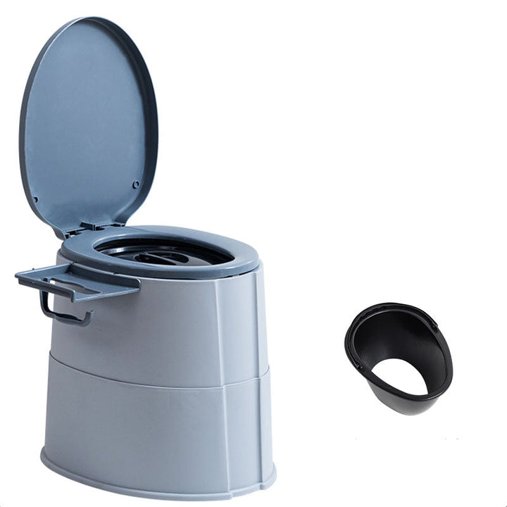 Stornfield | Modern Flush Toilet Plastic Round Floor Mounted Toilet Bowl for Bathroom